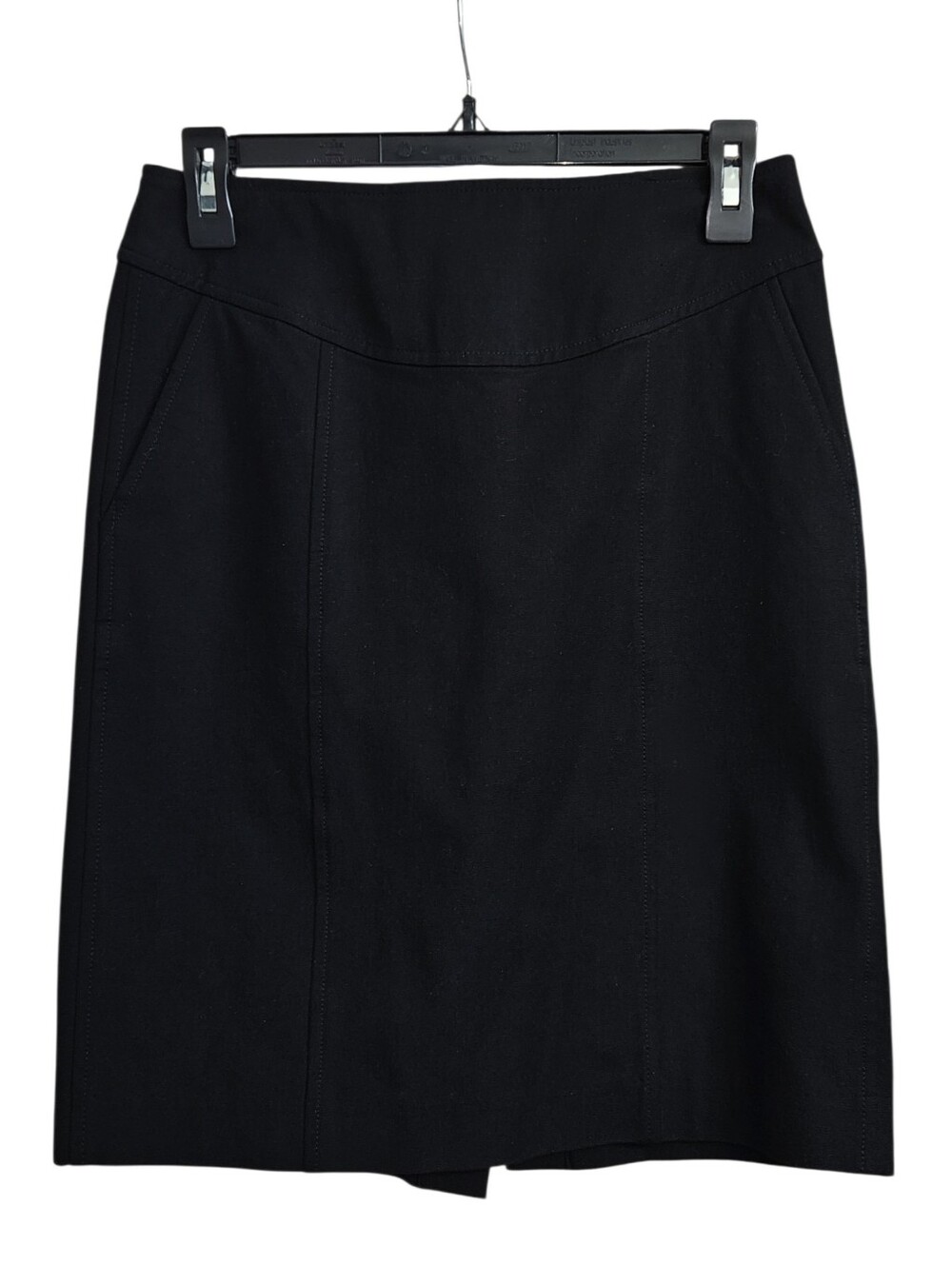 Banana Republic Black Pencil Skirt Knee Length Stretchy Business Casual Size 4